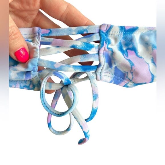 BECCA Blue & Purple Tie Dye Bikini Swimsuit Set - Picture 9 of 12